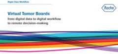 Partial infographic on digital data flow for virtual tumor boards