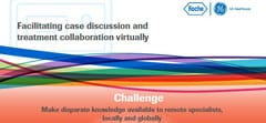 Partial image from infographic of virtual tumor board challenge/solution
